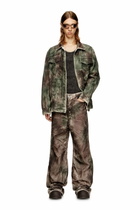 Diesel Pants in crinkled camo canvas - Pants - Unisex - Multicolor