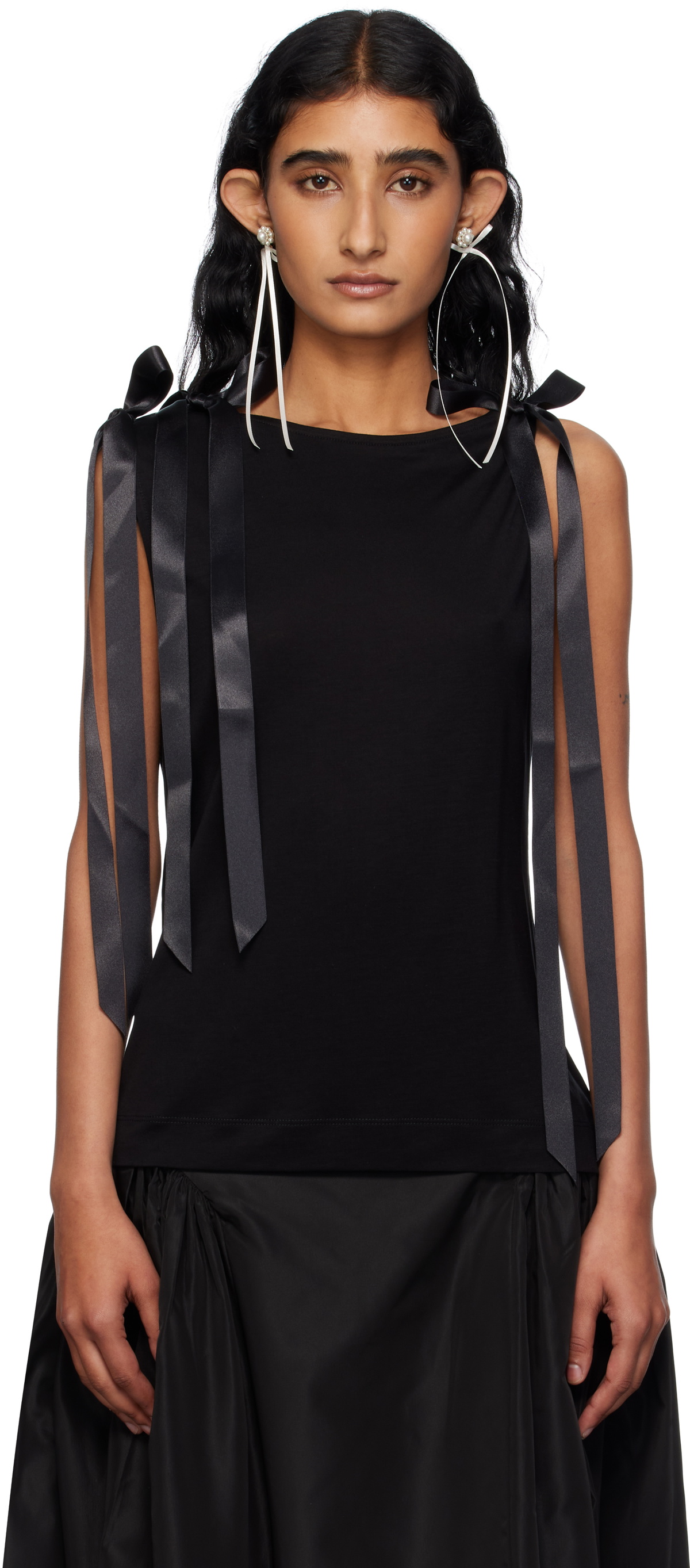 Simone Rocha Black Easy Tank Top Simone Rocha