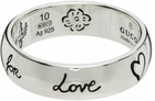 Gucci Silver Blind For Love Ring