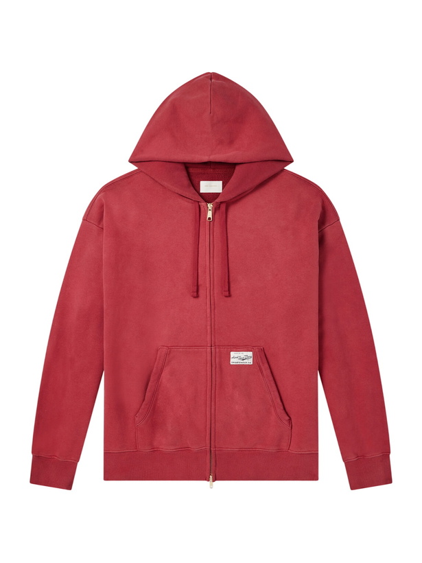 Photo: Aimé Leon Dore - Cotton-Jersey Zip-Up Hoodie - Red