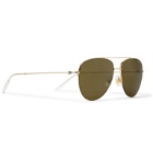 Montblanc - Aviator-Style Gold-Tone Sunglasses - Gold
