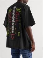 Vetements - Patchwork Printed Cotton-Jersey T-Shirt - Black