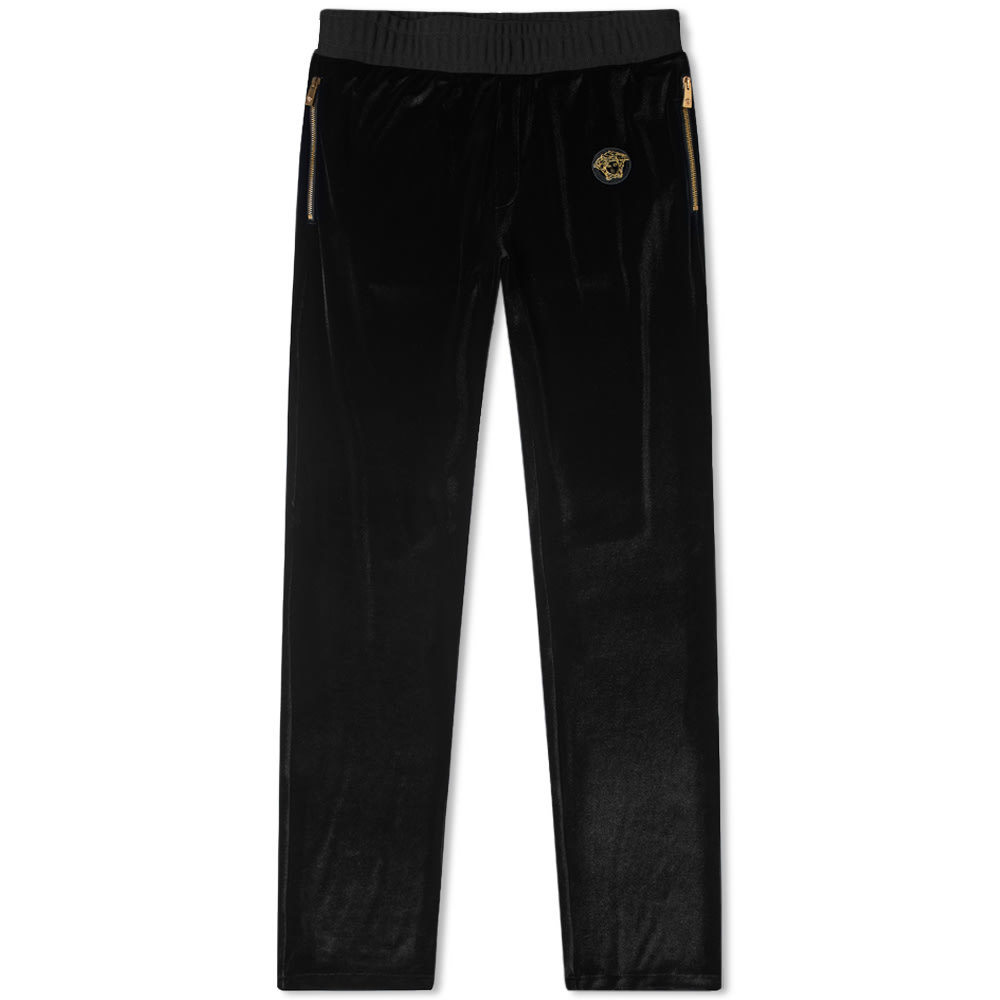 Versace Embroidered Medusa Velour Track Pant Versace Underwear