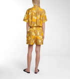 Lee Mathews Wren floral linen-blend shorts
