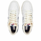 Nike Men's Dunk Low Sneakers in White/Midnight Navy