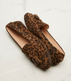 Gianvito Rossi Leopard-print suede loafers