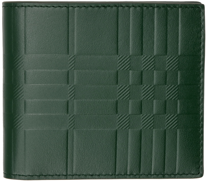 Photo: Burberry Green Embossed Check Wallet
