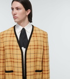 Gucci - Linen and cotton checked jacket