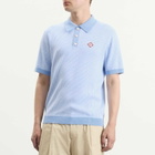Casablanca Men's Pinstripe Polo Shirt in Blue
