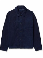 Blue Blue Japan - Embroidered Garment-Dyed Cotton Trucker Jacket - Blue