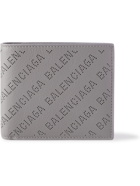 Balenciaga - Logo-Perforated Full-Grain Leather Billfold Wallet