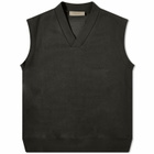 Fear of God ESSENTIALS Women's Pullover V-Neck Vest in Off-Black