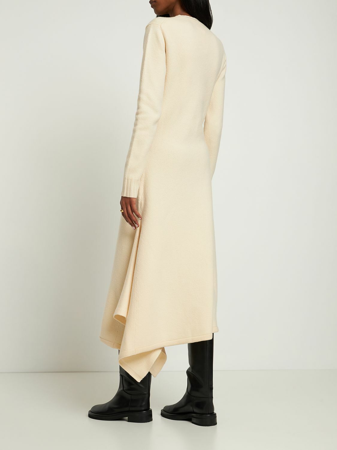jil sander long dress satin maxi dress