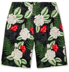 Gucci - Wide-Leg Floral-Print Satin-Jacquard Shorts - Multi