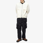 And Wander Men's Wool Fleece Cardigan in Off White