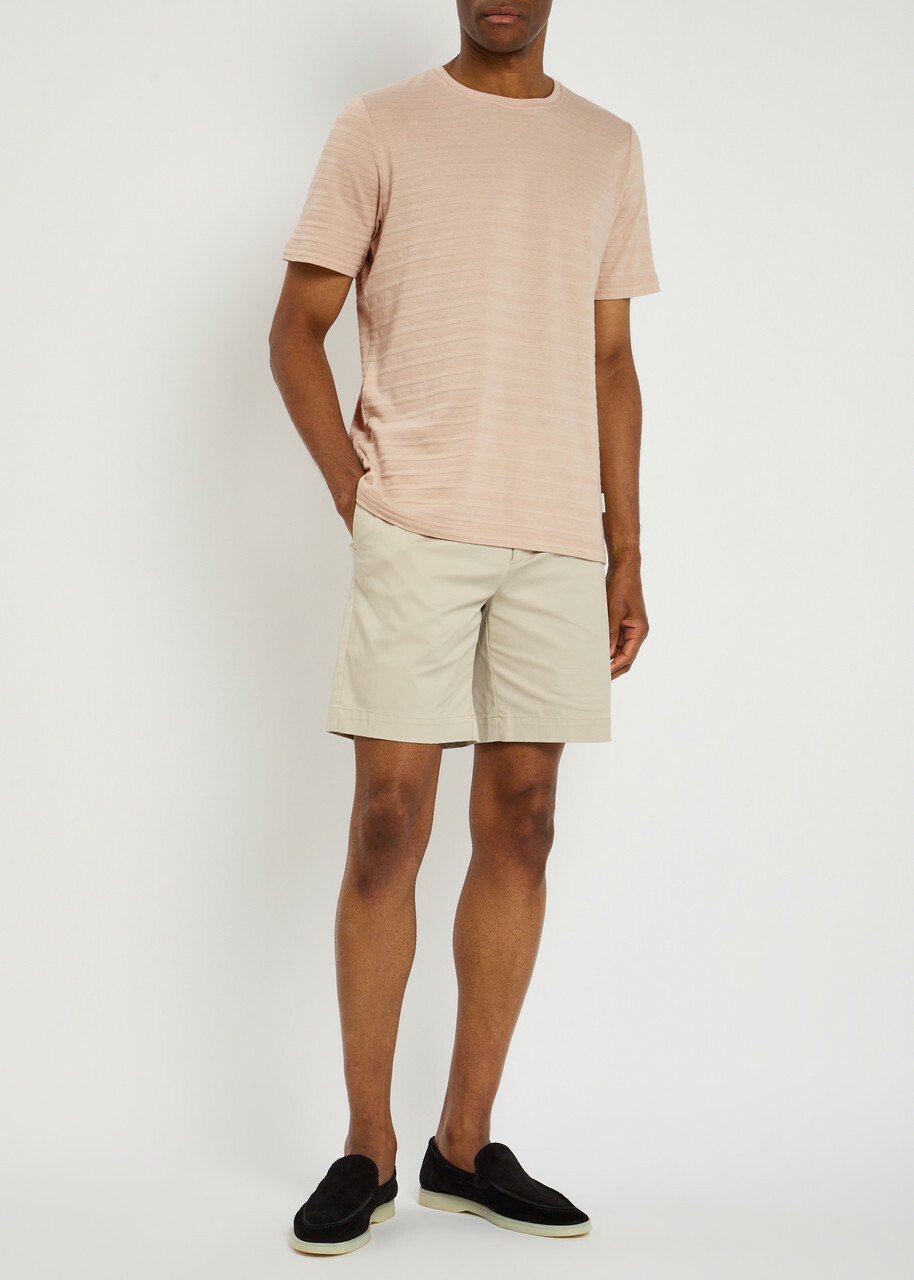 Oliver Spencer Conduit Striped Knit T-shirt Pink