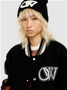 OFF-WHITE Logo Embroidered Wool Beanie