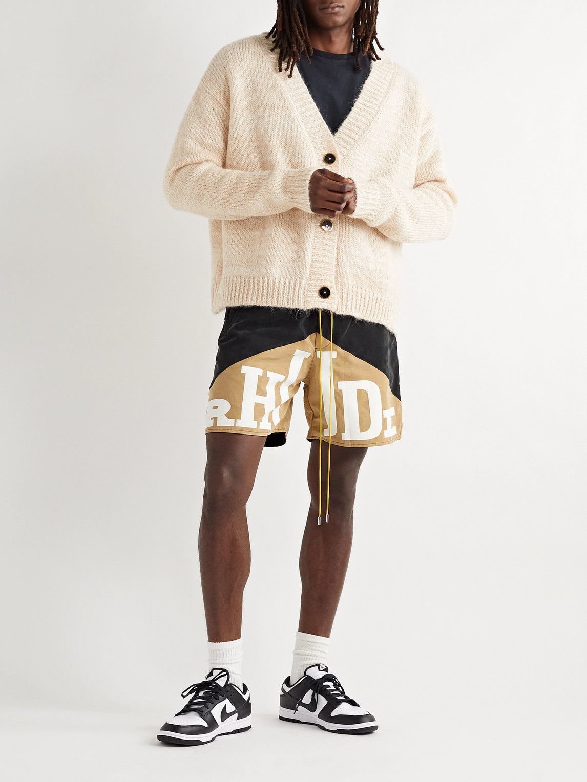 Rhude - Monte Carlo Mohair and Wool-Blend Cardigan - Neutrals