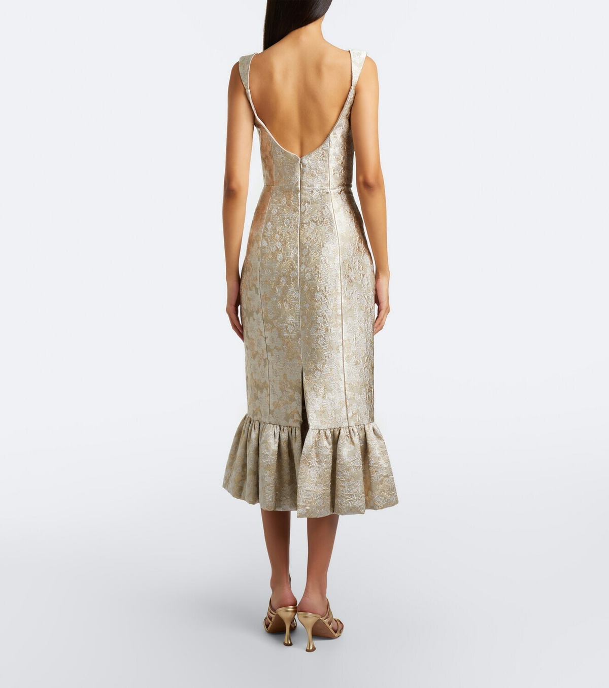 Markarian Ruffled jacquard corset dress