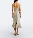 Markarian Ruffled jacquard corset dress