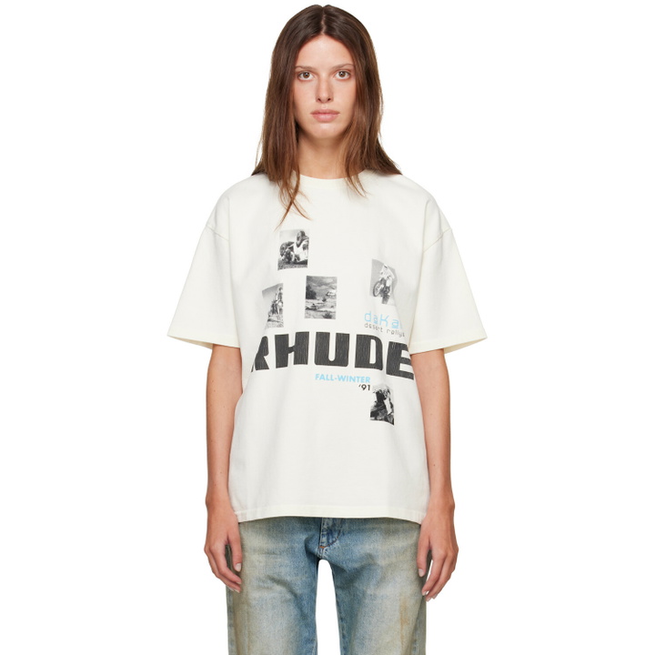 Photo: Rhude Off-White 'Winter 91 Rallye' T-shirt