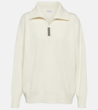 Brunello Cucinelli Quarter-zip cashmere sweater