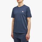 Maison Kitsuné Men's Chillax Fox Patch Regular T-Shirt in Ink Blue