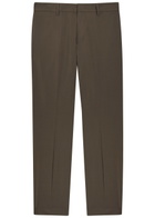 Emporio Armani Slim-leg Woven Trousers Brown