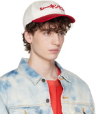 SEEKINGS Off-White & Red 'Seekings' Cap