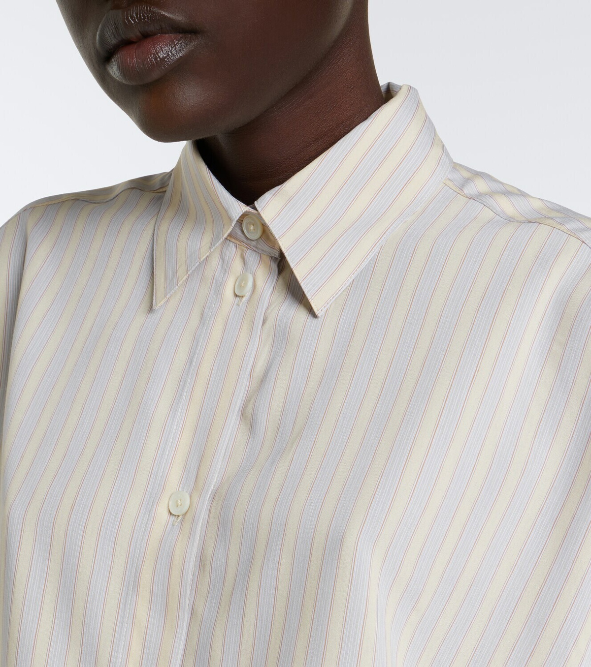Toteme Striped oversized poplin shirt