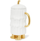 L'Objet - Haas Djuna Porcelain and Gold-Plated Carafe - White