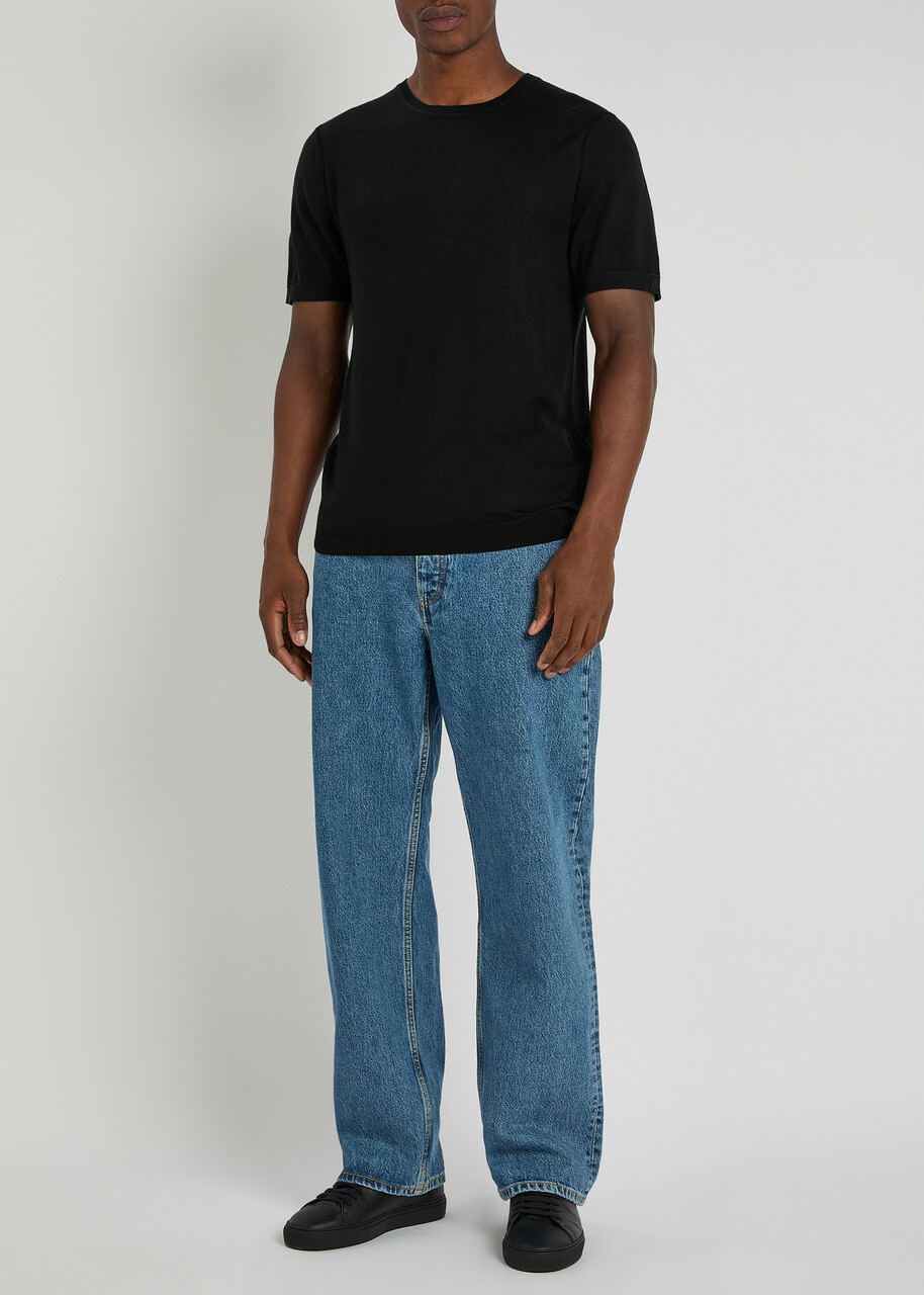 Rag & Bone Aulton Fine-knit T-shirt Black
