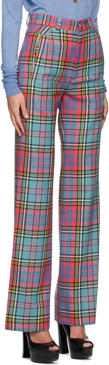 パンツ VIVIENNE WESTWOOD RAY TROUSERS IN TARTAN WOOL Vivienne Westwood Multicolor Ray Trousers Vivienne Westwood