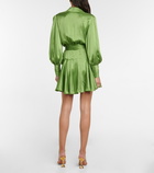 Zimmermann - Wrap silk satin minidress