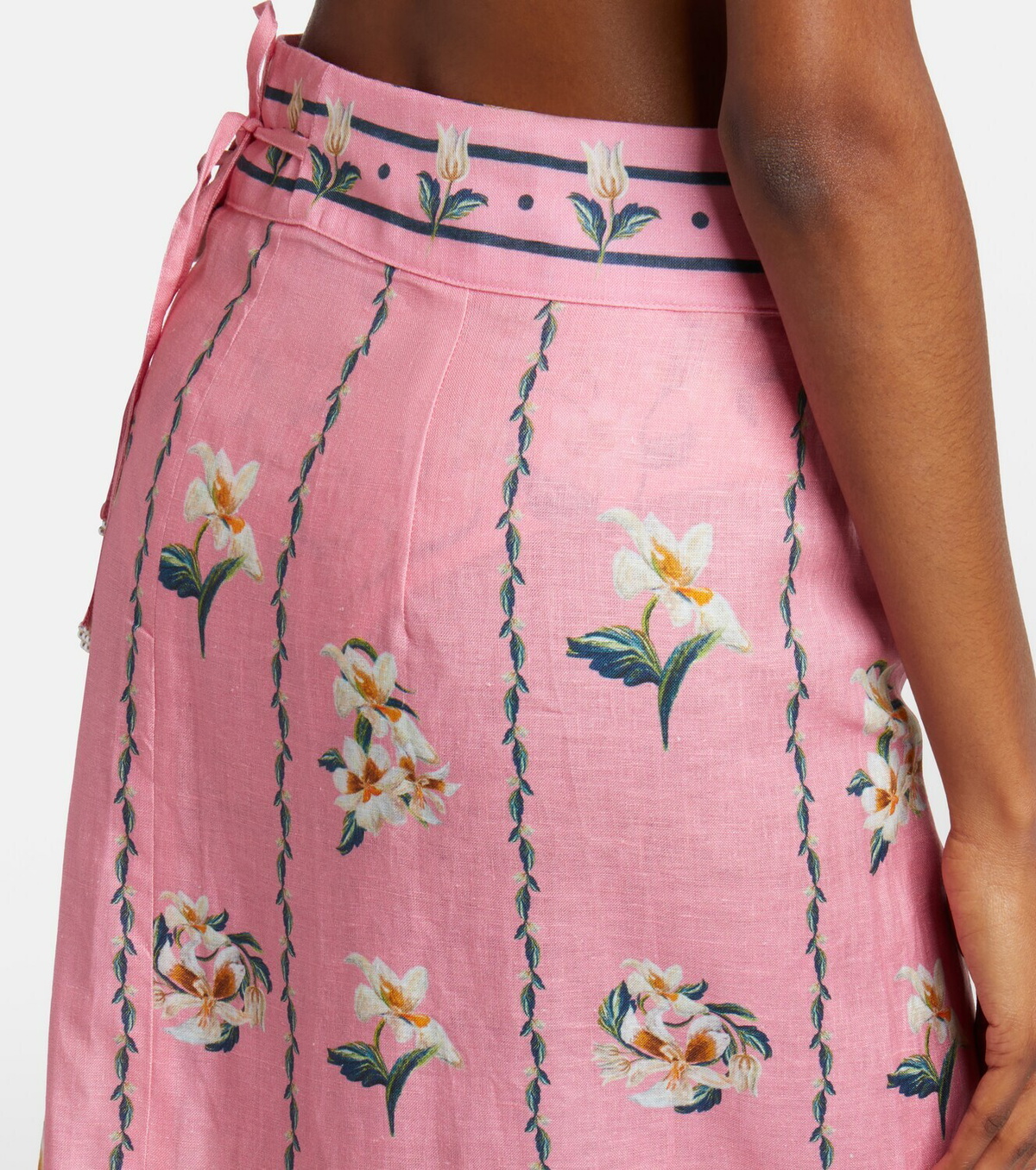 Agua by Agua Bendita Tierra floral linen beach cover-up