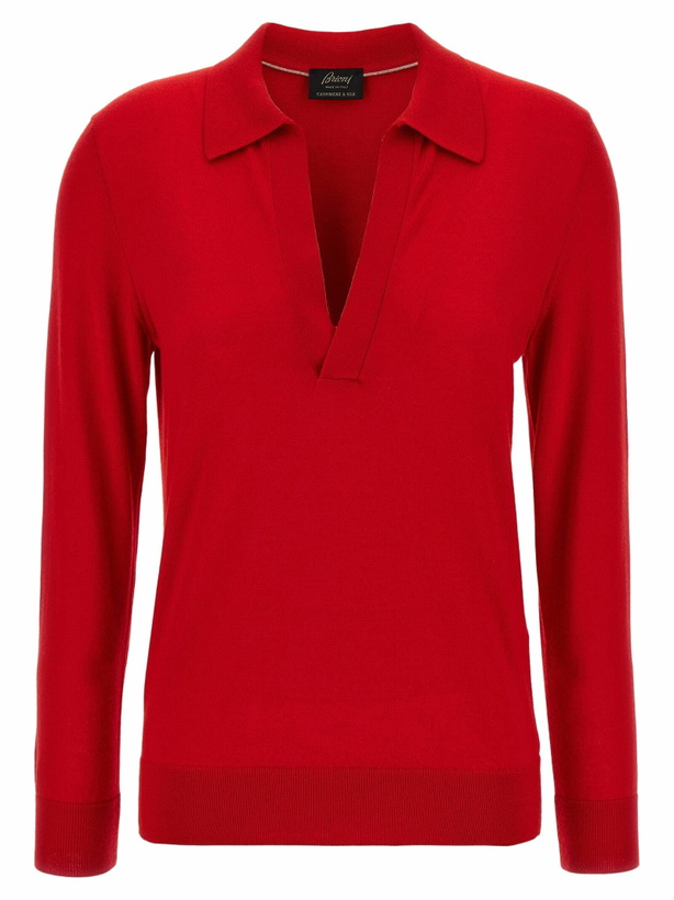 Photo: Brioni Cashmere And Silk Polo Shirt