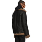 Yves Salomon Black and Brown Shearling Jacket