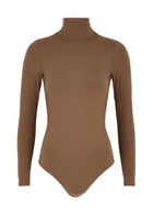 Spanx Suit Yourself Ribbed Stretch-jersey Bodysuit Caramel