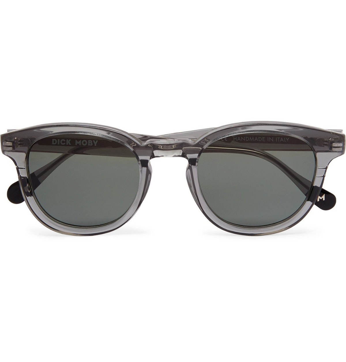 Photo: Dick Moby - Genoa Round-Frame Acetate Sunglasses - Gray