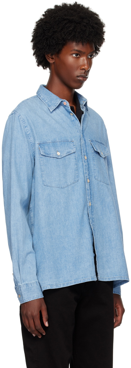 PS by Paul Smith Blue Flap Pocket Shirt