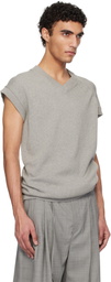 Hed Mayner Gray V Neck Vest