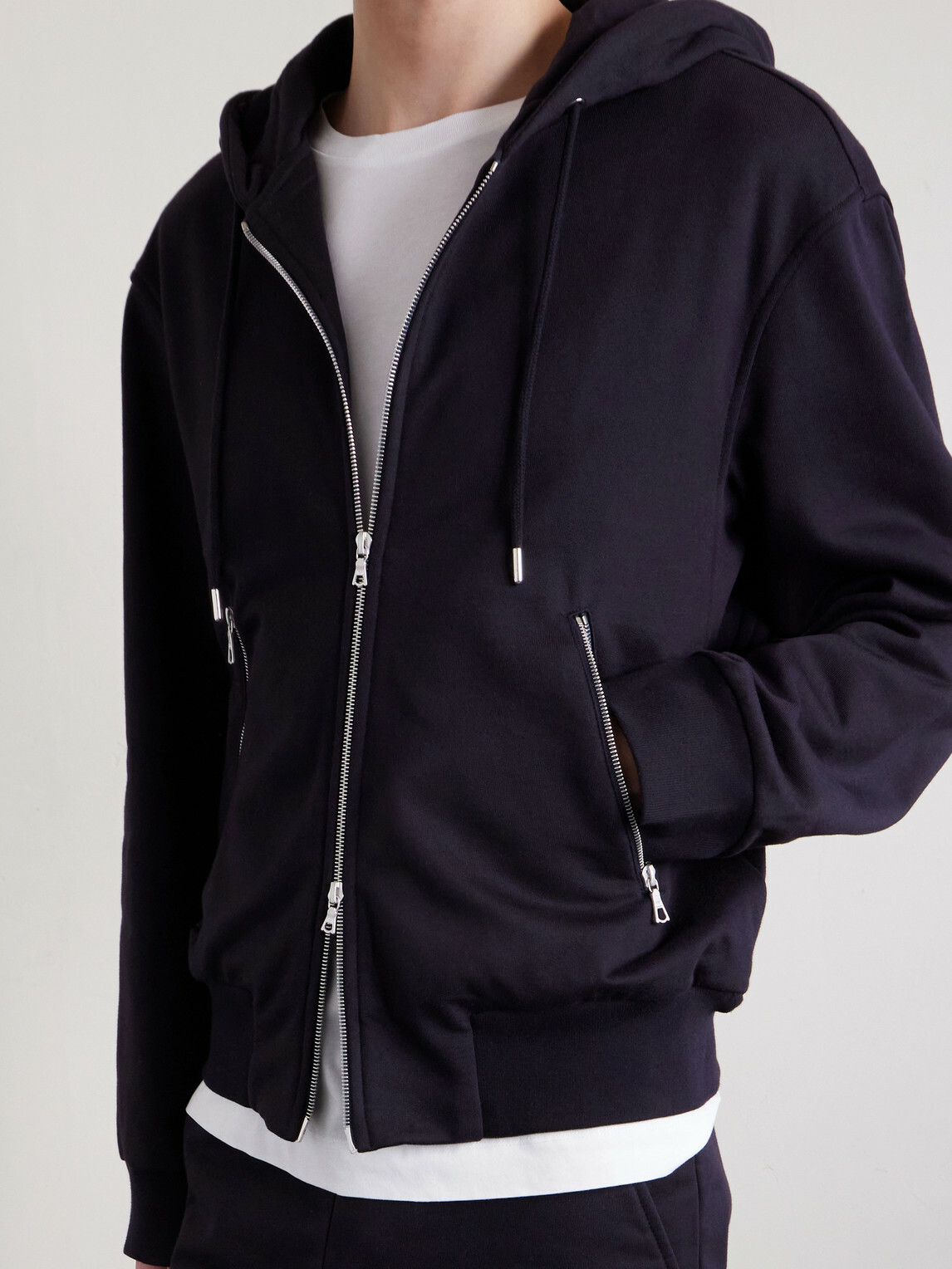 Dries Van Noten - Cotton-Jersey Zip-Up Hoodie - Blue