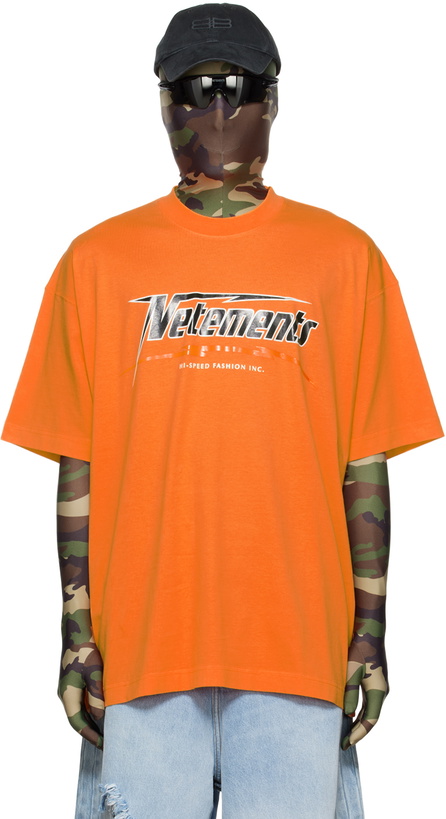 Photo: VETEMENTS Orange Hi-Speed T-Shirt