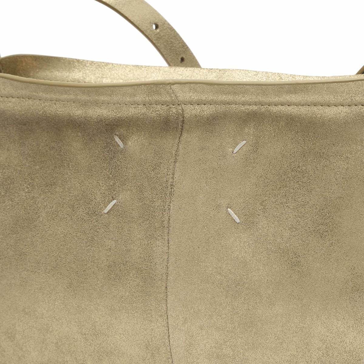 Maison Margiela Women's Horizontal Baguette Bag in Cream Gold 