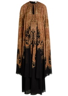 Zimmermann Hypnotic Cape-effect Chiffon Maxi Dress Multi Print