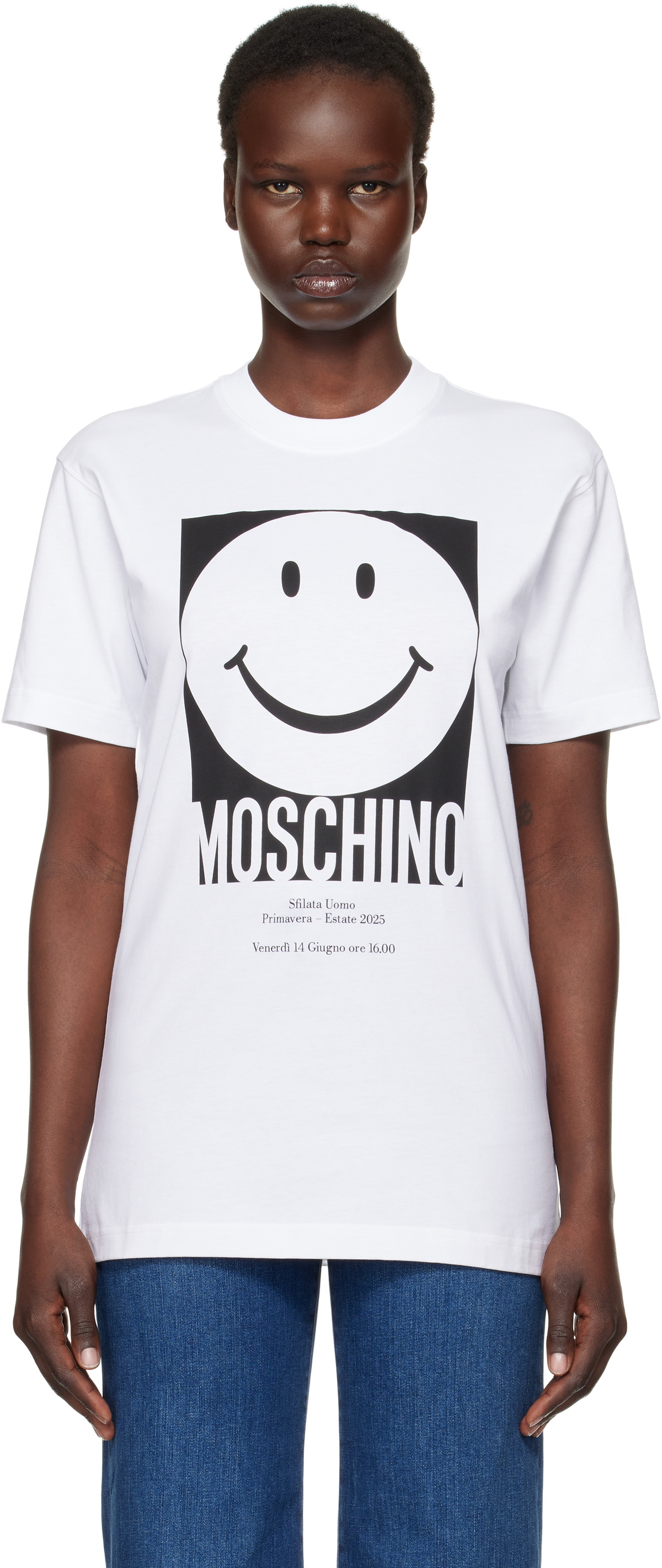 Moschino White Smiley T-shirt