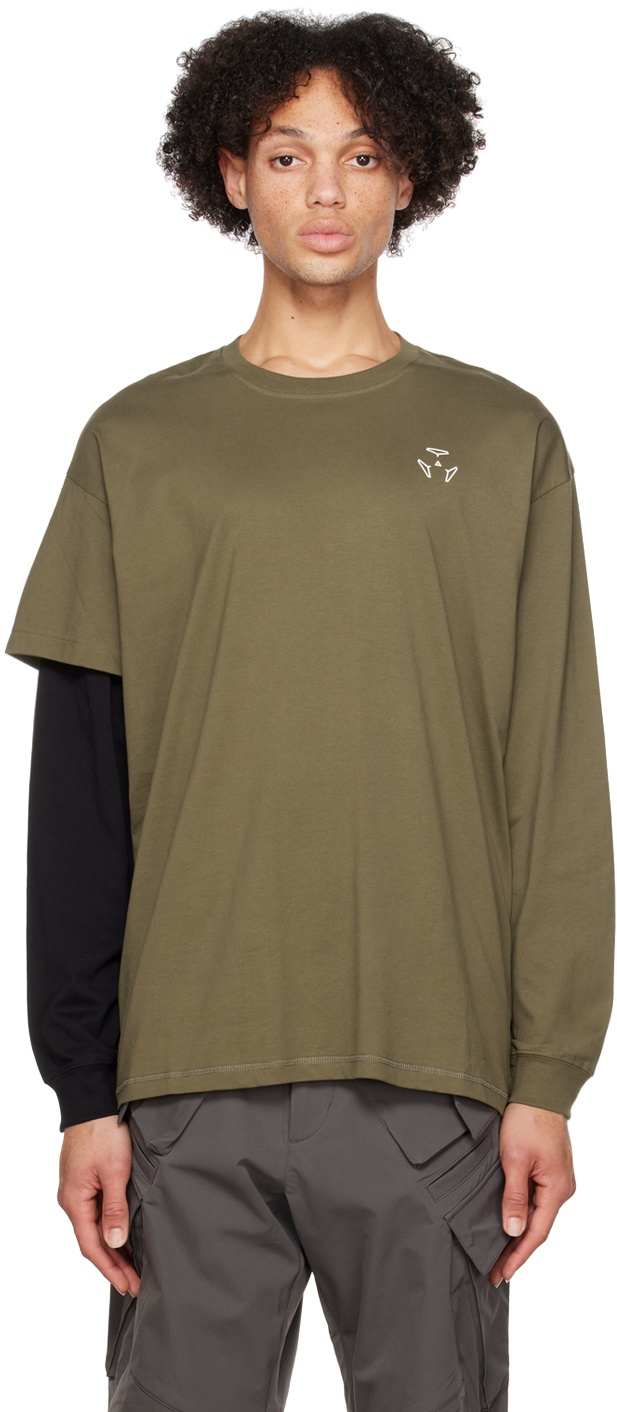 Photo: ACRONYM® Khaki Layered Long Sleeve T-Shirt