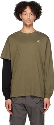 ACRONYM® Khaki Layered Long Sleeve T-Shirt