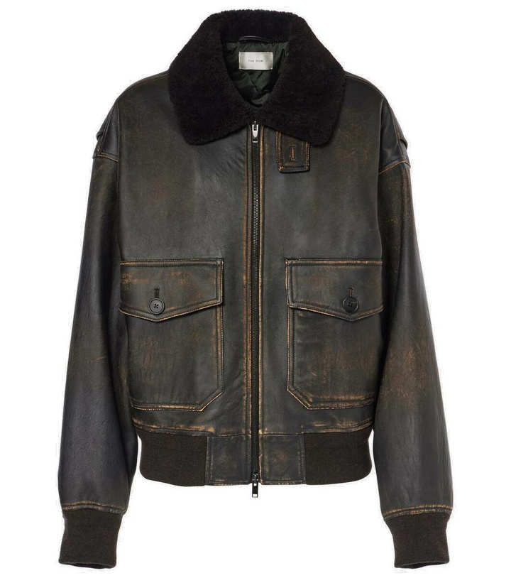 Photo: The Row Adonis shearling-trimmed leather jacket