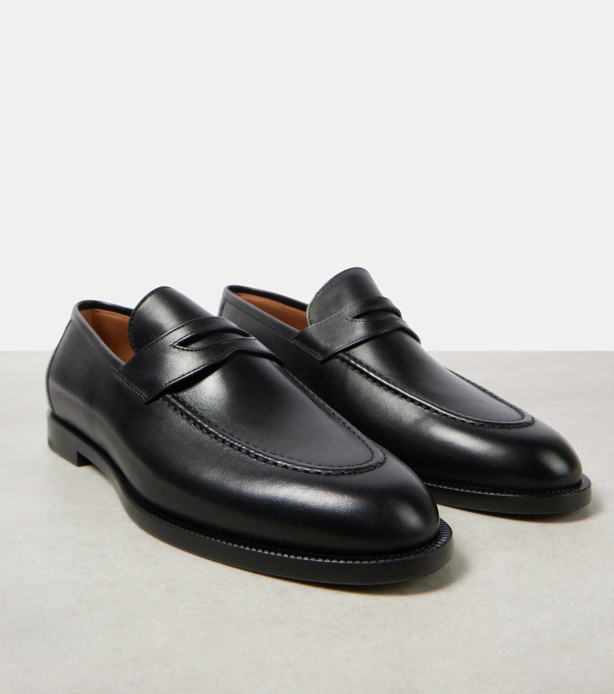 Loro Piana Sergio leather loafers